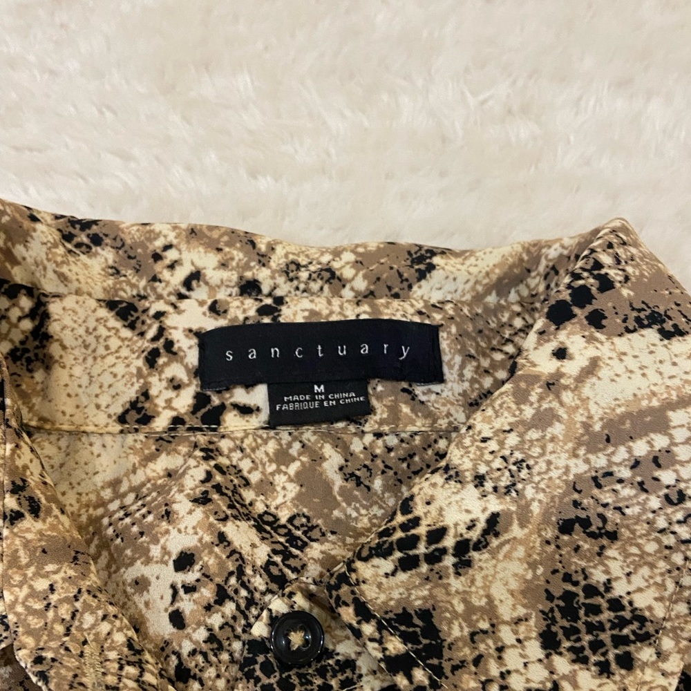 Anthropologie Sanctuary Snakeskin Print Buttondown - Picture 3 of 3